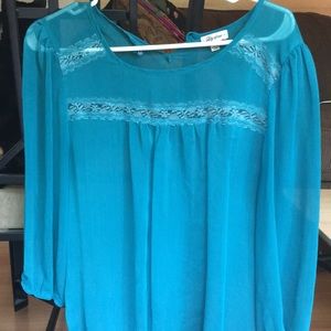 Teal blouse